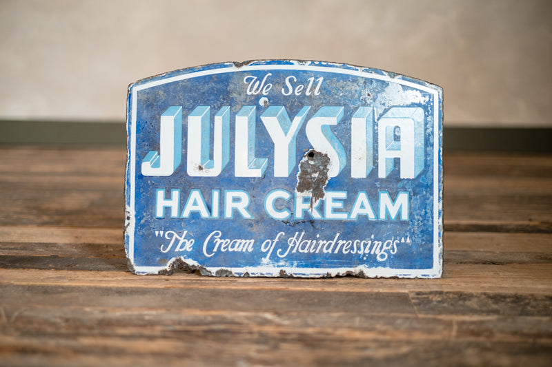 Julysia Hair Cream Enamel Sign