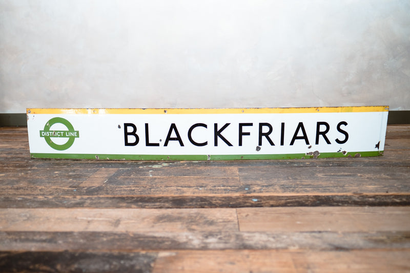 Blackfriars London Underground Enamel Platform Sign