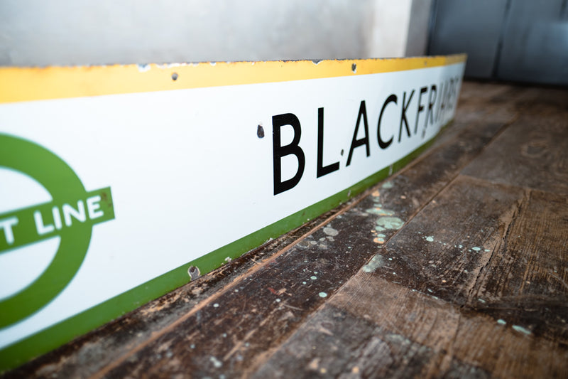 Blackfriars London Underground Enamel Platform Sign