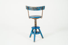 French Industrial Work Stool