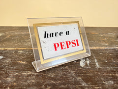 Pepsi-Cola Table/Bar Top Advertising Sign Set of 5, circa 1950s, rare!